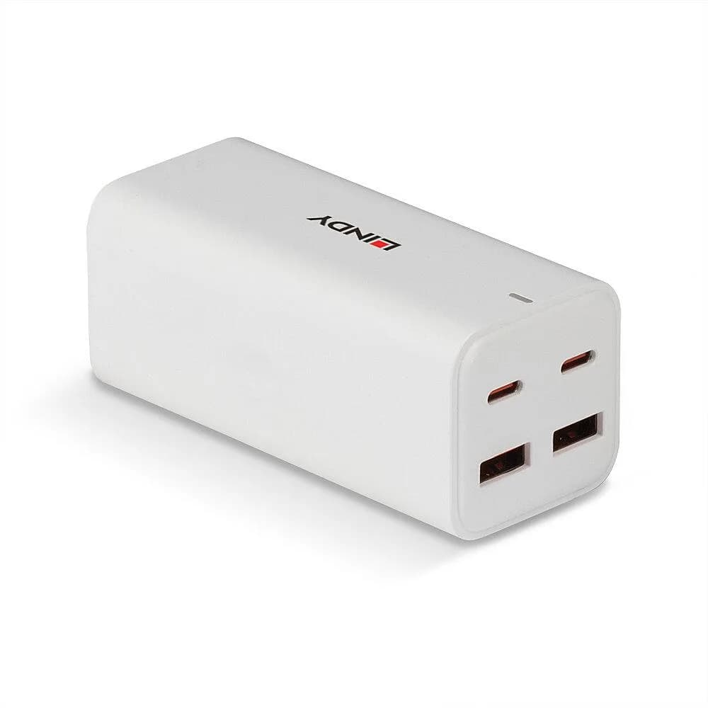 Incarcator Lindy USB Type-A & C, intrare EC-C7 Female, iesire 2 x USB Type C (Female), 2 x USB Type A (Female)putere iesire 100-240V~50/60Hz 1.5A 100w Max, material plastic, voltaj iesire ±5%, PD 3.0, negru — miniatură