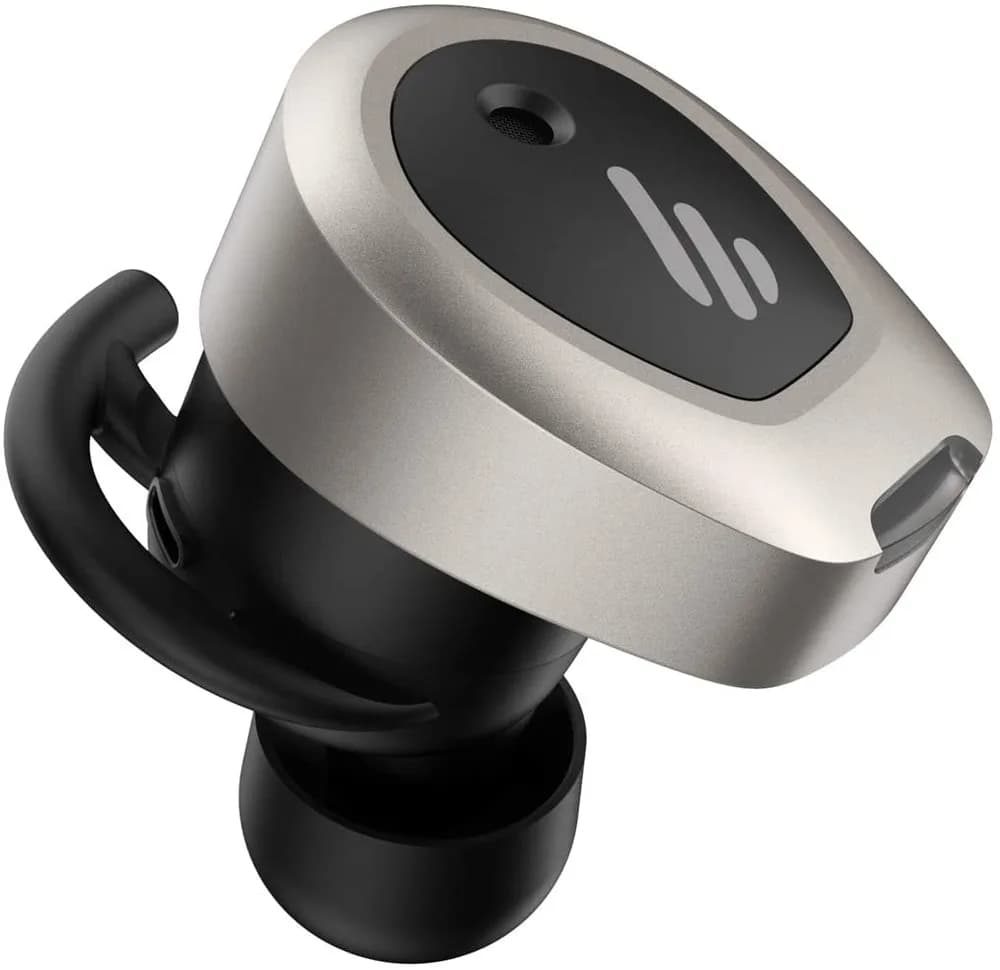 CASTI Edifier, wireless, intraauriculare - butoni, pt smartphone, microfon pe casca, conectare prin Bluetooth 5.0, gri, "TWSNB-MG" — miniatură