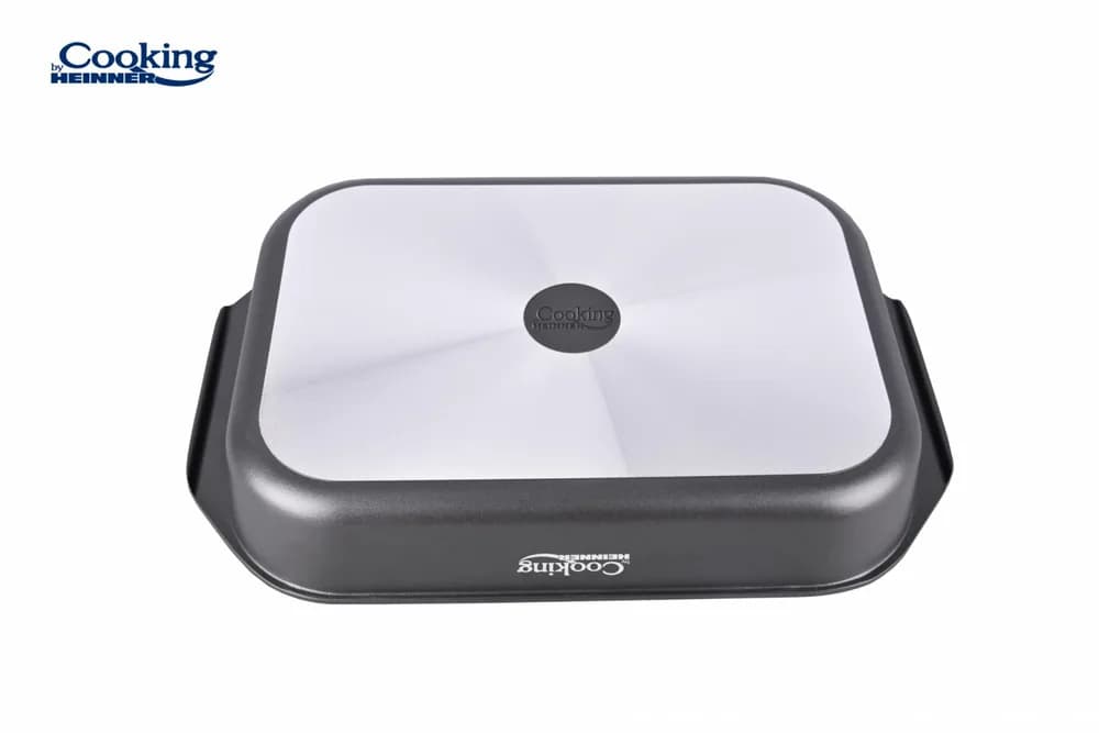 TAVA ALUMINIU CU ACOPERIRE CERAMICA 39.5x26 CM, DARK LINE, COOKING BY HEINNER — miniatură
