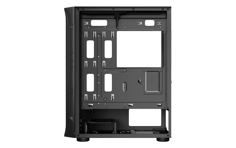 Carcasa SPACER SPCS-GC-SHIELD, RGB, Mid Tower, Black — miniatură