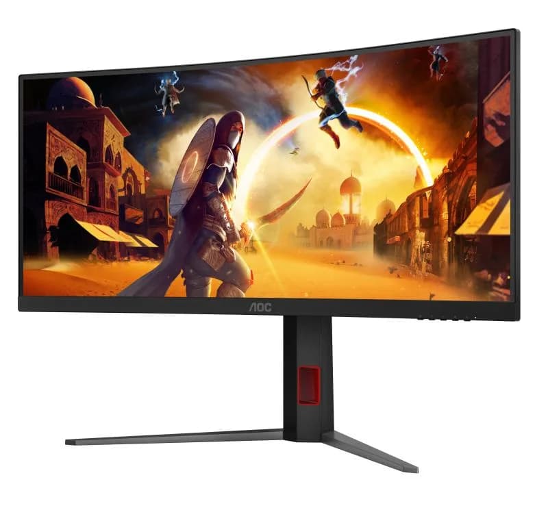 Monitor Gaming AOC CU34G4, 34", 3440 x 1440 pixeli, Black, Red
