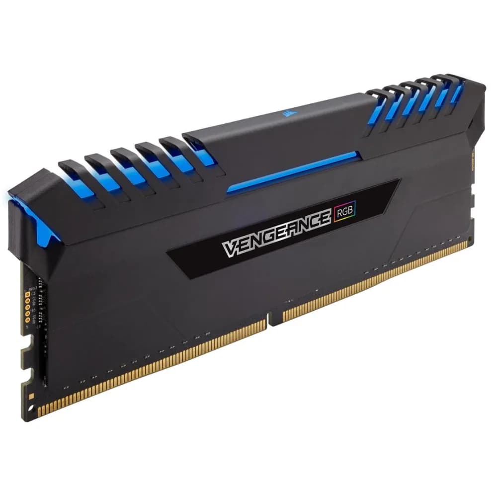 Memorie DDR Corsair DDR4 16 GB, frecventa 2666 MHz, 8 GB x 2 module, radiator, iluminare RGB, "CMW16GX4M2A2666C16" — miniatură
