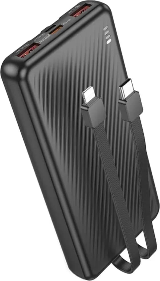 POWER BANK Borofone "BJ57", 10000mAh, 22.5W, 2 x USB; 1 x USB Type-C, 1 x Micro USB, total 2A, negru "6941991111846"