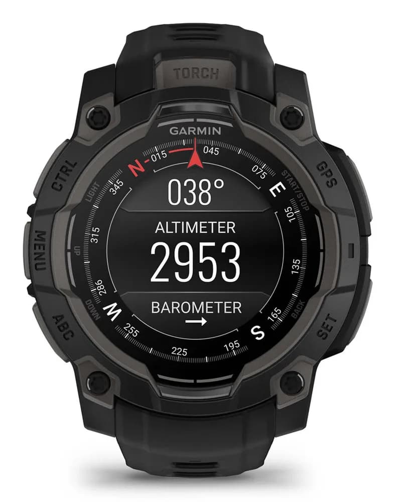Smartwatch Instinct 3 45 mm, AMOLED Black with black band "010-02936-00" — miniatură