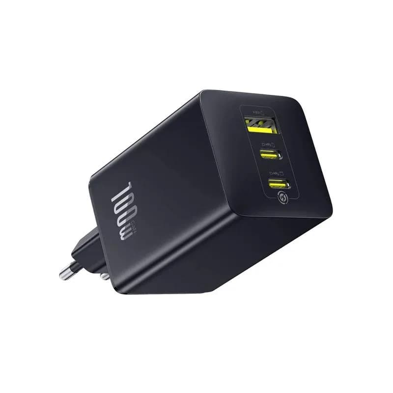 INCARCATOR retea Baseus EnerFill FE11, Quick Charge 100W, 2 x USB Type-C, 1 x USB, negru "P10182102123-00" - 6932172690632 — miniatură