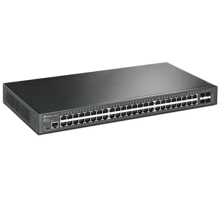 "JetStream™ 48-Port Gigabit L2+ Managed Switch with 4 10GE SFP+ Slots PORT: 48× Gigabit RJ45 Ports, 4× 10G SFP+ Slots, RJ45/Micro-USB Console Port SPEC: 1U 19-inch Rack-mountable Steel Case FEATURE: Integration with JetStream™ SDN Controller, Static Routing, OAM, sFlow, DDM, 802.1Q VLAN, QinQ — miniatură