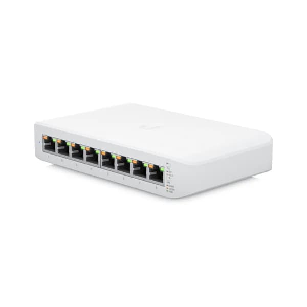 SWITCH. PoE Ubiquiti, port Gigabit x 8, carcasa plastic, "USW-LITE-8-POE"