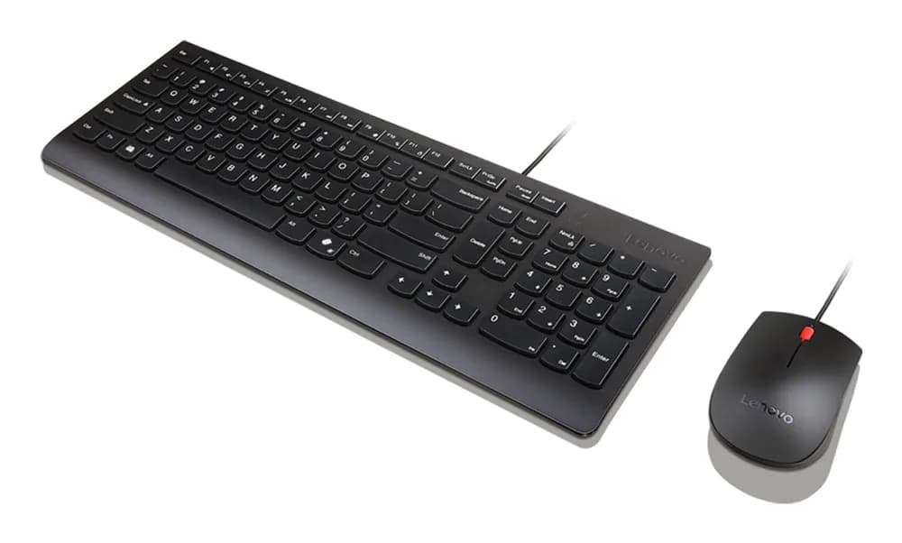 LENOVO Essential Wired Combo Keyboard & Mouse AI US English with Euro symbol 103P w/copilot button (US) "4X31R64439" — miniatură