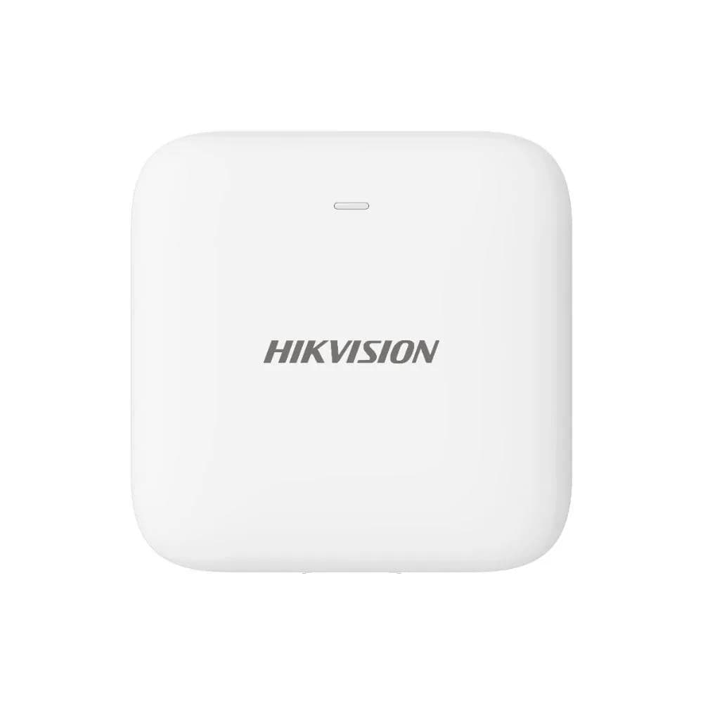 Detector de inundatie wireless AXPRO Hikvision DS-PDWL-E-WE, frecventa de operare: 868 MHz, transmisie: Tri-X Wireless, criptare: AES-128,. Distanta de comunicare: 1200 metri in camp deschis, SSI(Signal Strength Indication), complet configurabil la distanță prin APP, indicator LED: Blue (Alarm)