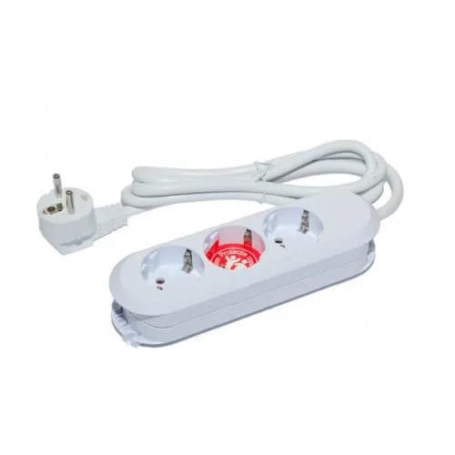PRELUNGITOR Bachmann, Schuko x 3, conectare prin Schuko (T), cablu 1.5 m, protectie copii, alb, "BM-387.270R"