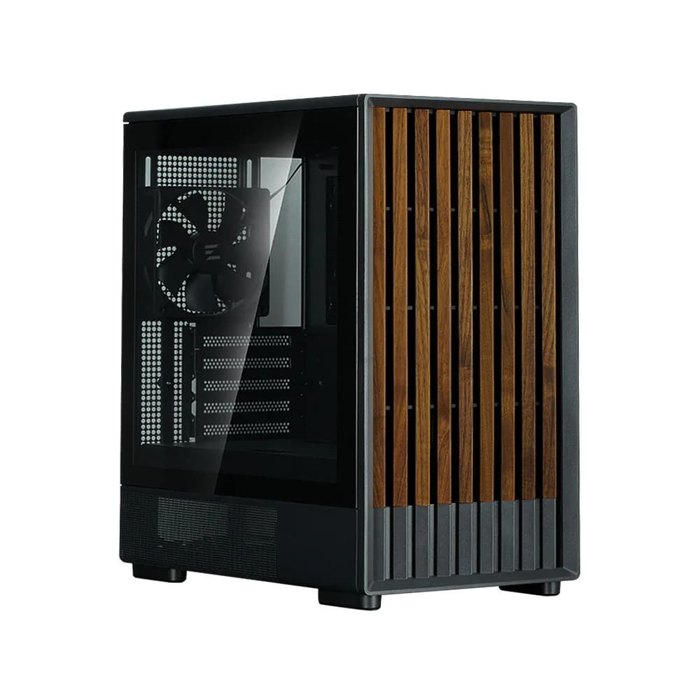 CARCASA Zalman "P10 NAMU", mini tower, gaming, fara sursa, suporta 7xfan, 3xfan inclus, PSU shroud, display 9.1inch, USB Type-C x 1, USB 3.1 gen1, audio+mic, 5 sloturi expansiune, negru, "P10 NAMU Black" — miniatură