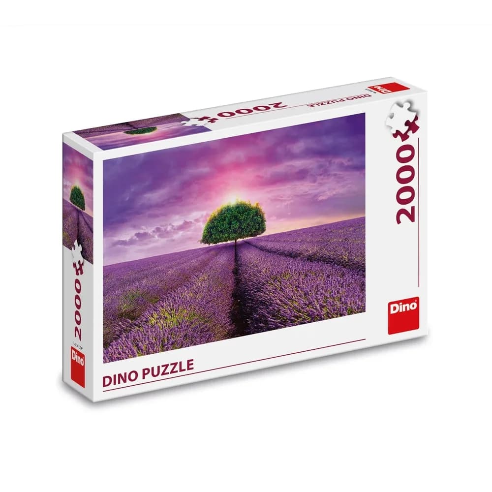 Puzzle 2000 piese, Camp cu lavanda - DINO TOYS — miniatură