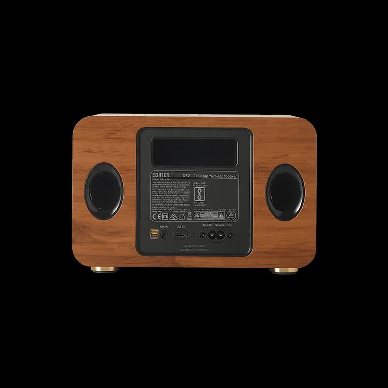 BOXE EDIFIER desktop bluetooth, RMS: 60W (2 x 15W, 1 x 30W), Bluetooth 5.3, AUX, Wi-Fi, USB-C, brown, "D32-BR" — miniatură