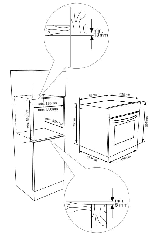 CUPTOR INCORPORABIL HEINNER HBO-V656GC-BK — miniatură