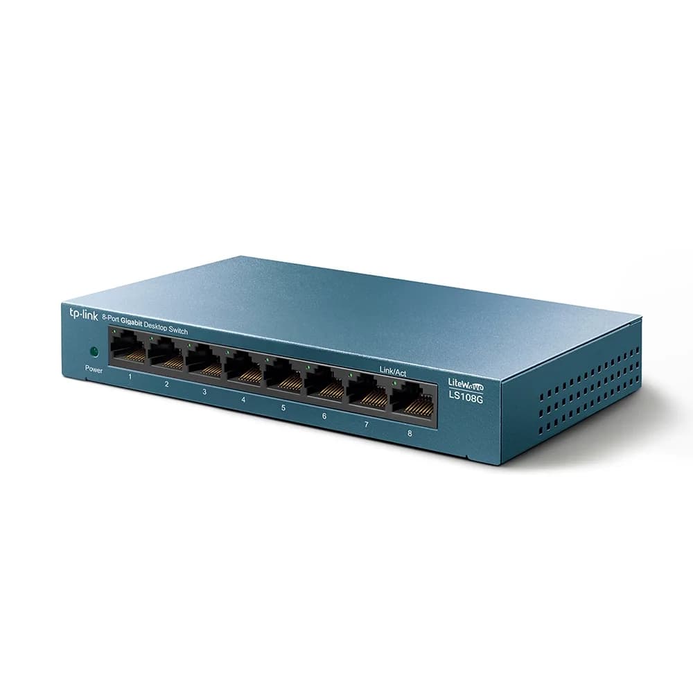 SWITCH TP-LINK 8 porturi Gigabit LiteWave carcasa metalica "LS108G" — miniatură