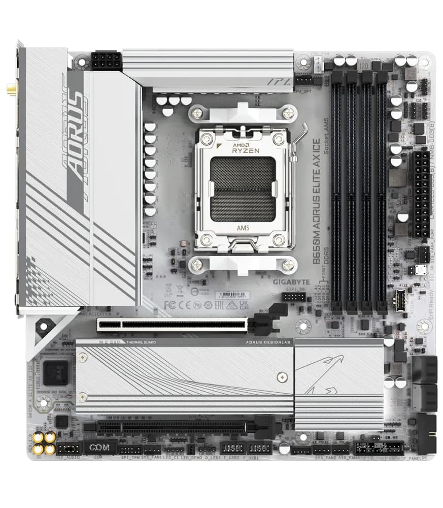 Placa de baza Gigabyte B650M AORUS ELITE AX ICE, Socket AM5, DDR5, Micro-ATX — miniatură