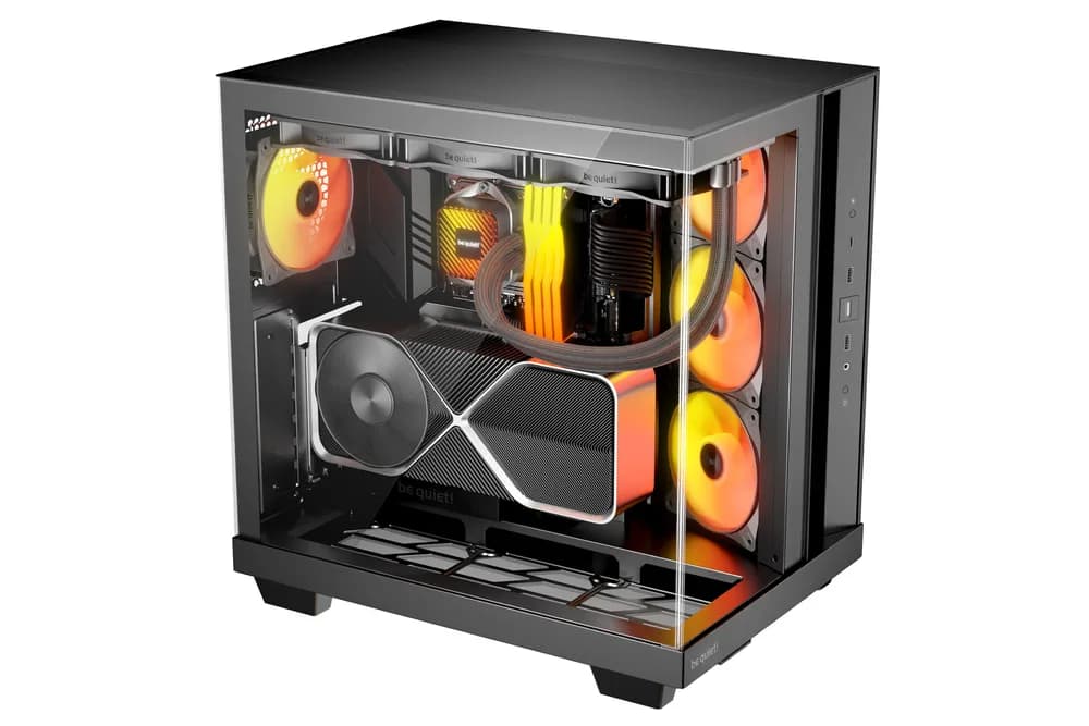 CARCASA be quiet "Light Base 500 LX Black", middle tower, gaming, fara sursa, suporta 10xfan, 4xfan inclus, USB Type-C x 1, USBx2, audio+mic, 7 sloturi expansiune, negru, "BGW85"