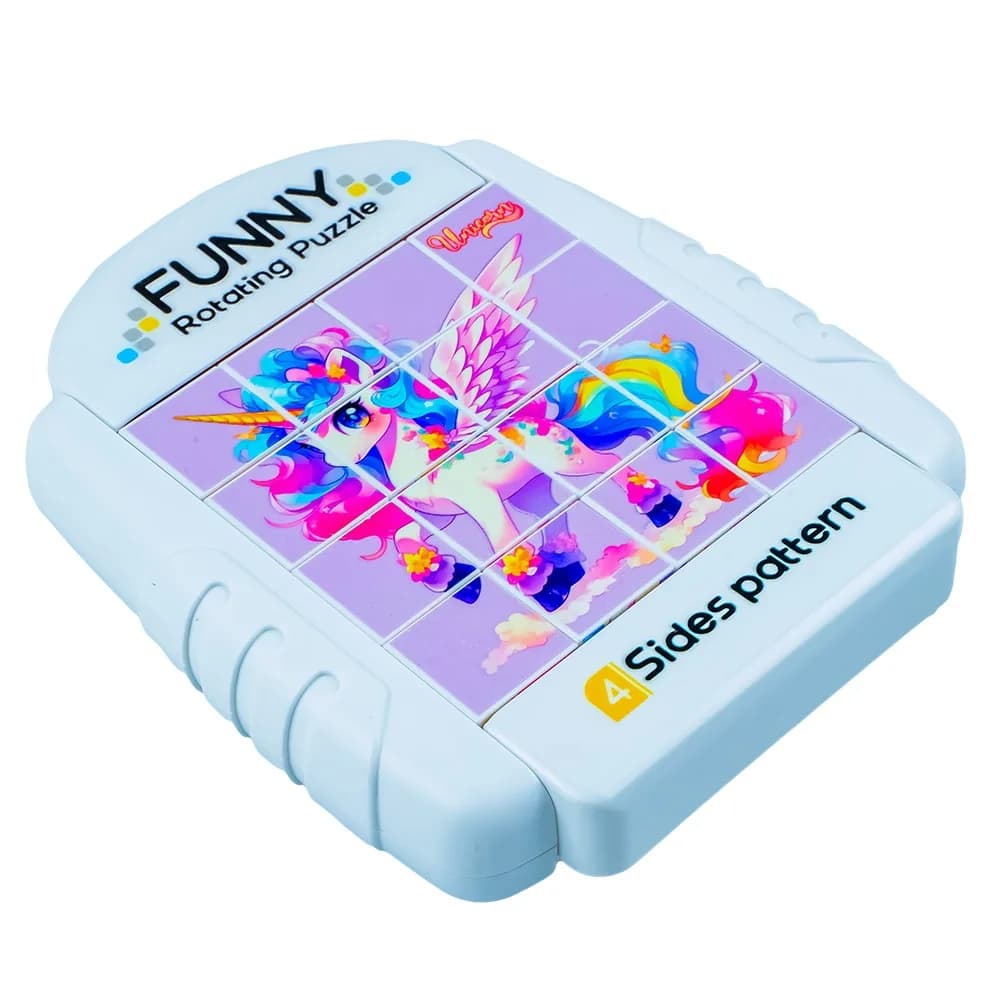 Puzzle educativ, cu 4 fete, Unicorn — miniatură