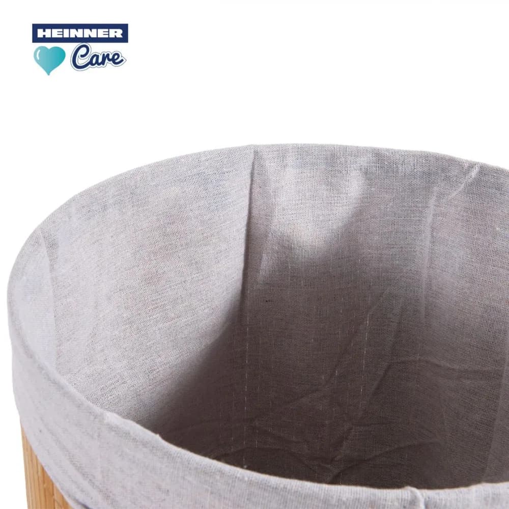 COS DE RUFE ROTUND DIN BAMBUS, 35x60 CM, 55 L — miniatură