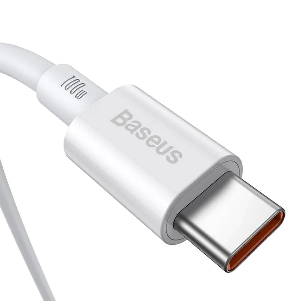 CABLU alimentare si date Baseus Superior, Fast Charging Data Cable pt. smartphone, USB Type-C la USB Type-C 100W, 1m, alb "CATYS-B02" - 6953156208452 — miniatură