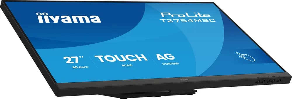 IIYAMA Monitor TOUCH T2754MSC-B2AG InCell PCAP 10pt touchscreen IPS 1920x1080 83Hz, 16:9, 300cd, 1000:1, 4ms, landscape, face-up "T2754MSC-B2AG" — miniatură