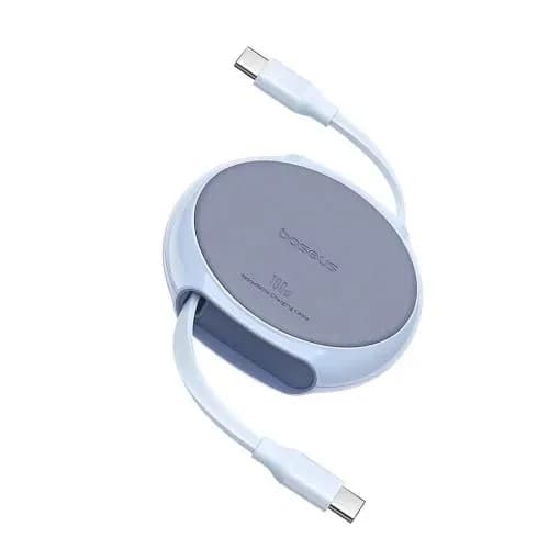 CABLU alimentare si date Baseus Free2Draw Mini, Fast Charging Data Cable pt. smartphone, retractabil, USB Type-C la USB Type-C 100W, 1m, albastru "P10368400311-00" - 6932172653590