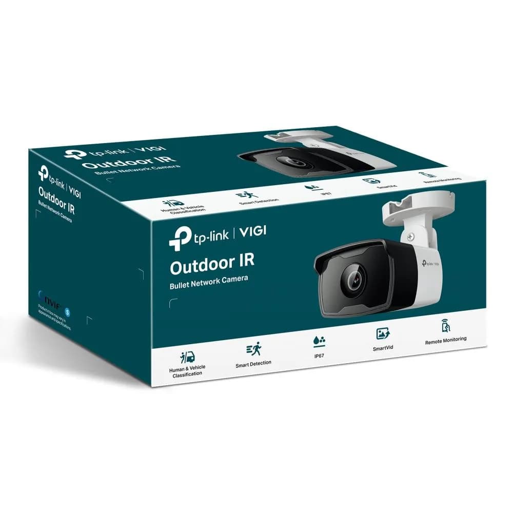 "TP-Link Camera IR de supraveghere Bullet pentru exterior VIGIC340I(2.8MM), Senzor imagine: CMOS 1/3"", Lentila 2.8mm, F2.2,Weatherproof: IP67, Infrarosu: 30m, Detectare: 60m, Observare: 25m, Recunoastere: 12m, Identificare: 6m, Unghi vizualizare:Horizontal FOV: 88.8°, Vertical FOV: 48.9° — miniatură