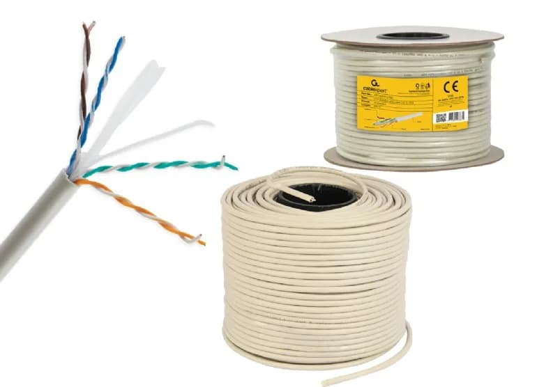 ROLA CABLU UTP GEMBIRD, Cat6, 305m, Cupru-Aluminiu, Litat, AWG24, gri, "UPC-6004SE-L" — miniatură