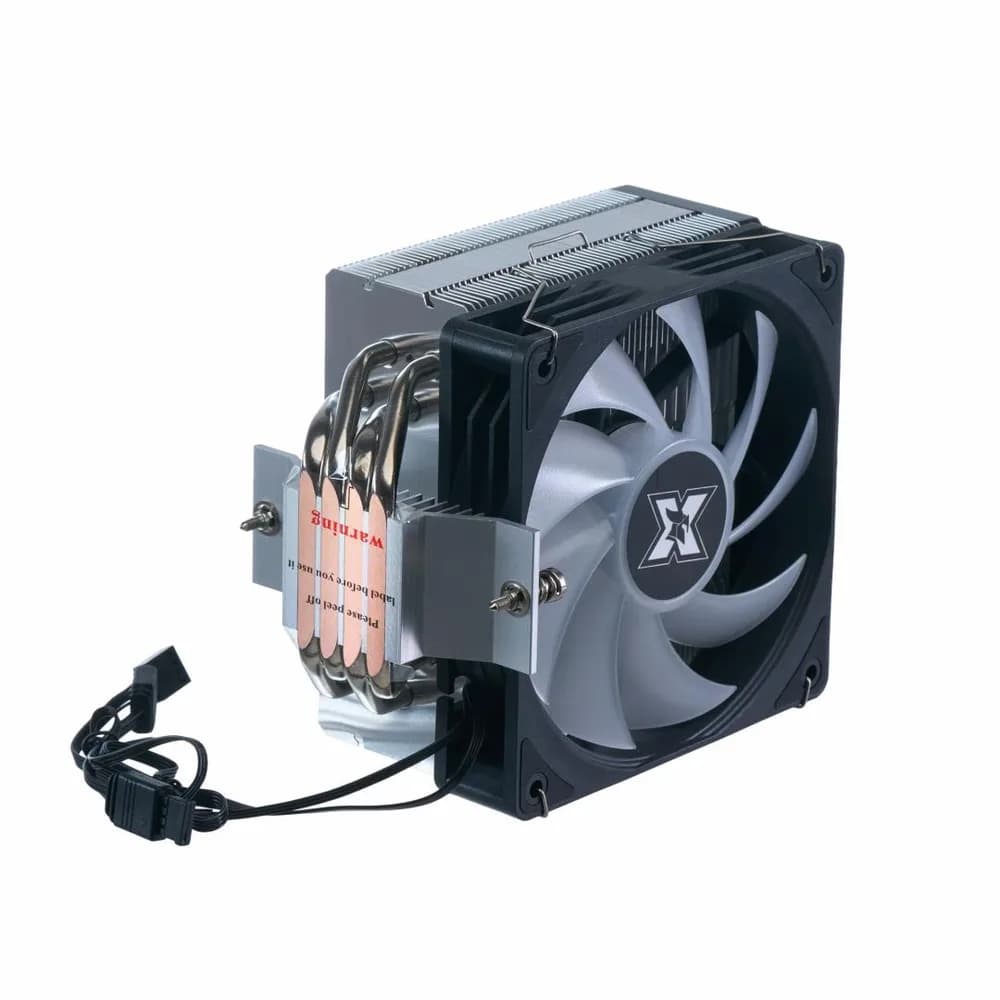 Cooler CPU Serioux CC120ARGB, dimensiuni 120x120x25mm, viteza ventilator 800-1800±200RPM, TDP: 180 - 200W, durata de viata 30 000 ore, iluminare LED, suporta seriile INTEL & AMD — miniatură