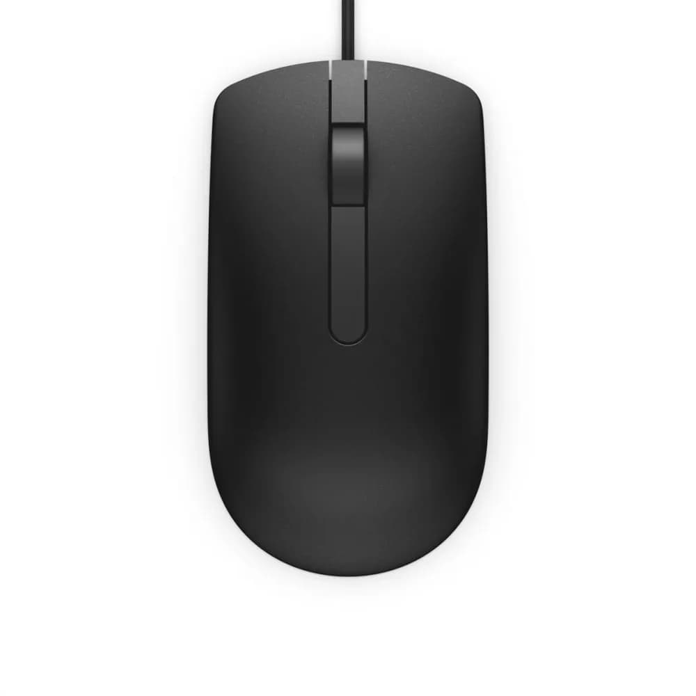 MOUSE DELL, "MS116", PC sau NB, cu fir, USB, optic, 1000 dpi, butoane/scroll 3/1, negru, "570-AAIR"