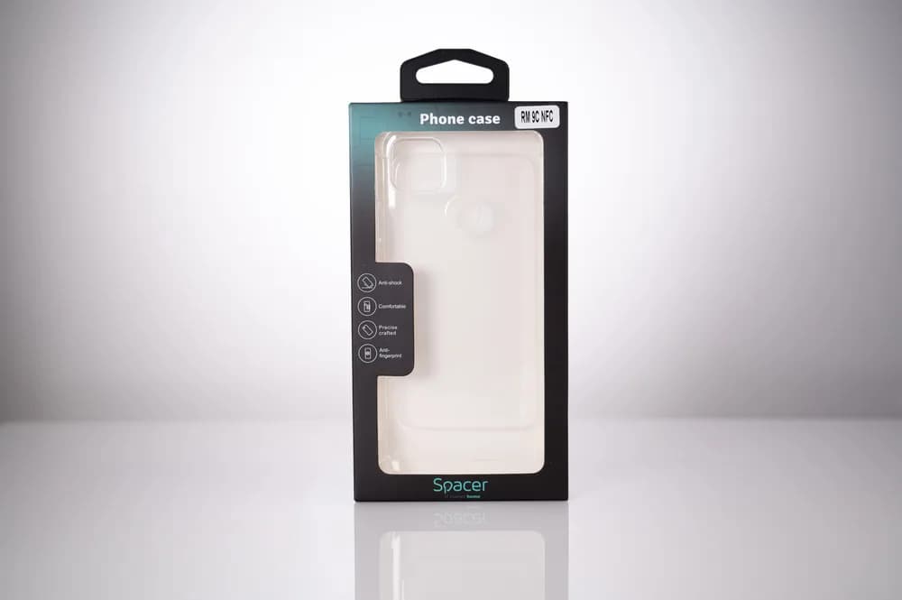 Husa Xiaomi Redmi 9C Spacer, transparenta, grosime 1.5mm, protectie suplimentara antisoc la colturi, material flexibil TPU "SPPC-XI-RM-9C-CLR" — miniatură