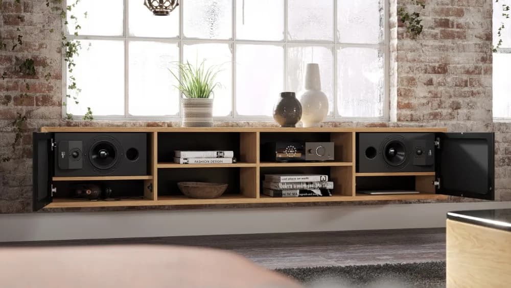 Sistem Stereo Lyngdorf cu amplif. TDAI-1120 + boxe incorporabile in mobilier full-range CS-1