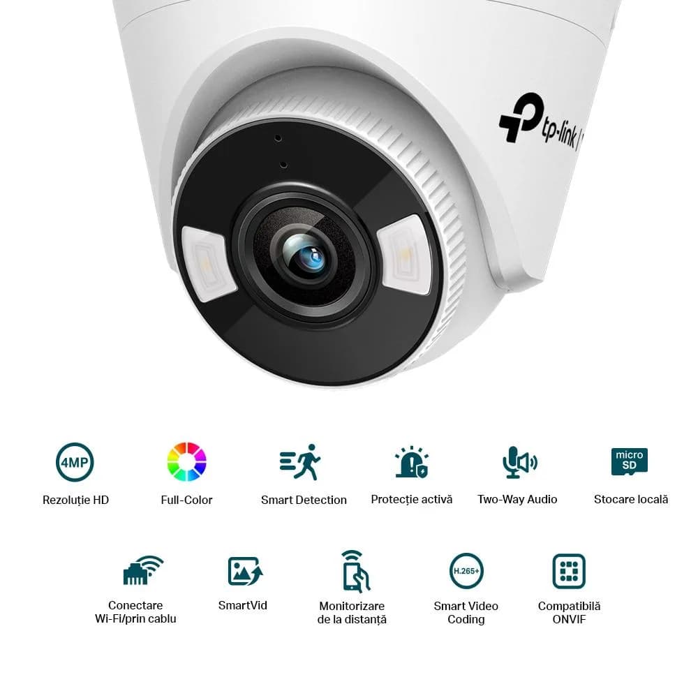 Camera IP Wi-Fi Turret TP-Link C440-W(4mm), 4MP, Lentila 4mm, IR+WL 30ml, rezolutie video 2304 × 1296, +/H.265/H.264+/H.264 — miniatură