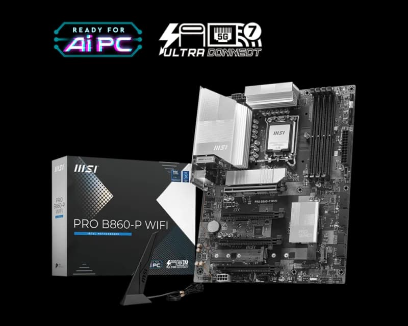 Placa de baza MSI PRO B860-P WIFI, Socket 1851, DDR5, ATX