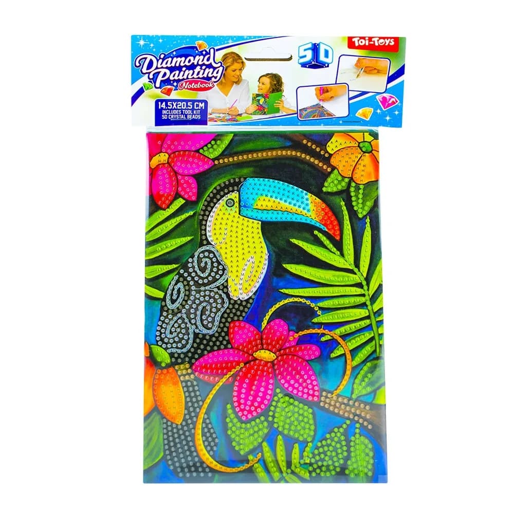 Set creatie cu diamante - Jurnal, 14.5x20.5 cm - Toi-Toys — miniatură