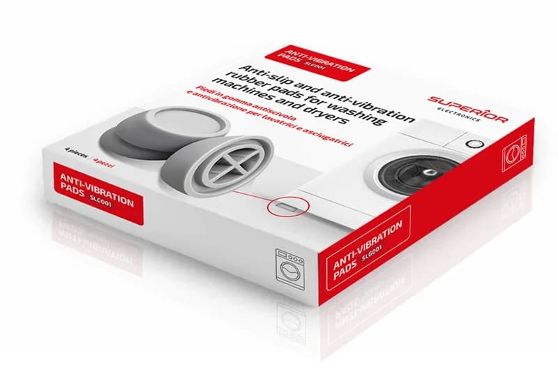 PICIOARE cauciucate anti-vibratii Superior, pentru masina de spalat / uscator rufe, alb, "SUPSLG001" — miniatură
