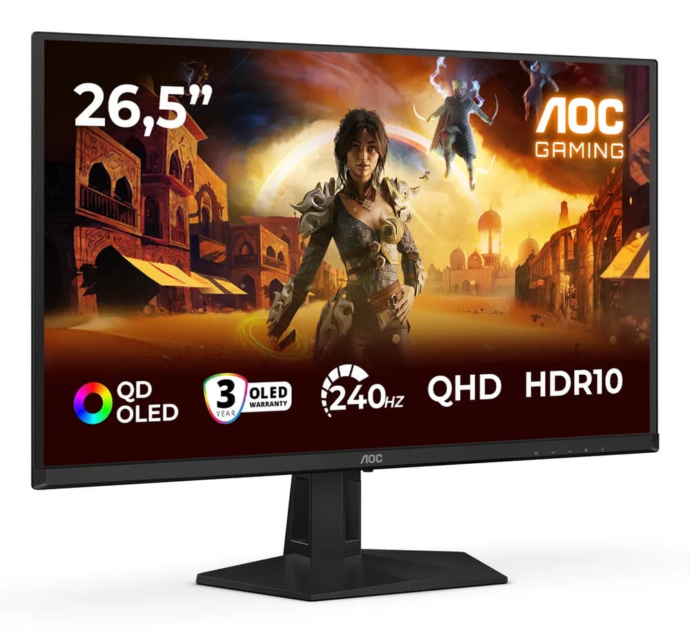 Monitor Gaming QD-OLED AOC Gaming 26.5" Q27G41ZDF, QHD (2560 x 1440), HDMI, DisplayPort, 240 Hz, 0.03 ms (Negru) "Q27G41ZDF" — miniatură