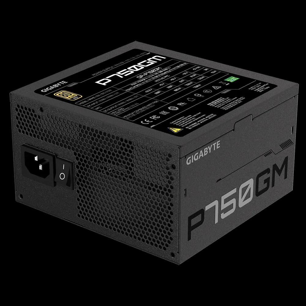 SURSA SURSA GIGABYTE, 750 W, modulara, ATX 12V 2.31, fan 120 mm x 1, 80 Plus Gold, "GP-P750GM" — miniatură