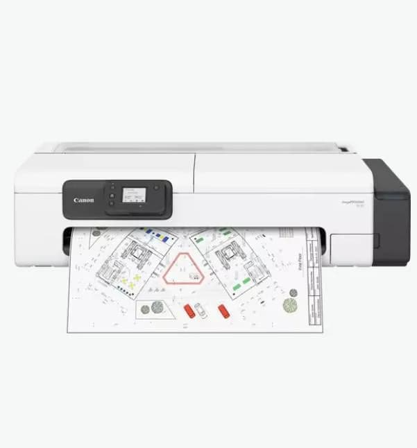 CANON TC-21 LARGE FORMAT PRINTER 24", 4 culori BK, C, M, Y, Apple AirPrint, Mopria, Chrome OS, Interfata: USB, Retea, WI-FI, Memorie: 1GB, Grosime hartie: 0.08mm - 0.28mm, Lungime printare: min.203.2mm, max. 4m, diametru maxim rola: 110mm, diamentu role intern: 2", Dimensiuni echipament: 968 x 533 x