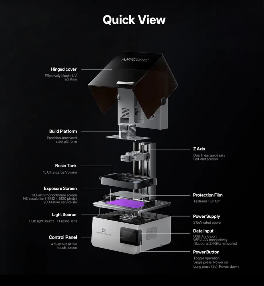 Imprimantă 3D cu rășină Anycubic Photon P1 — miniatură