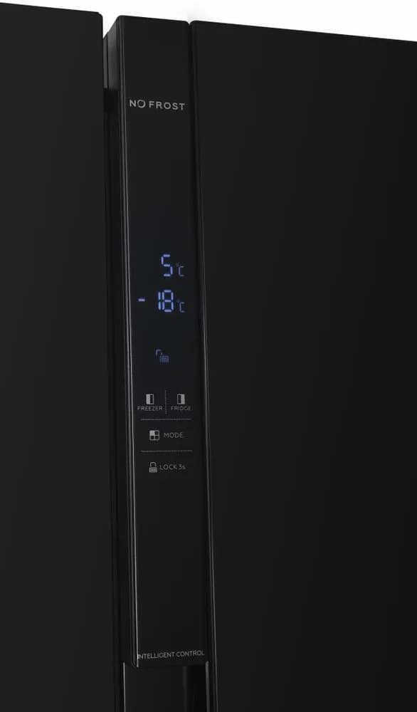 Side by Side HEINNER HSBS-H439NFBKWDE++, No Frost, 439 L, Clasa E, Dozator apa, Negru — miniatură