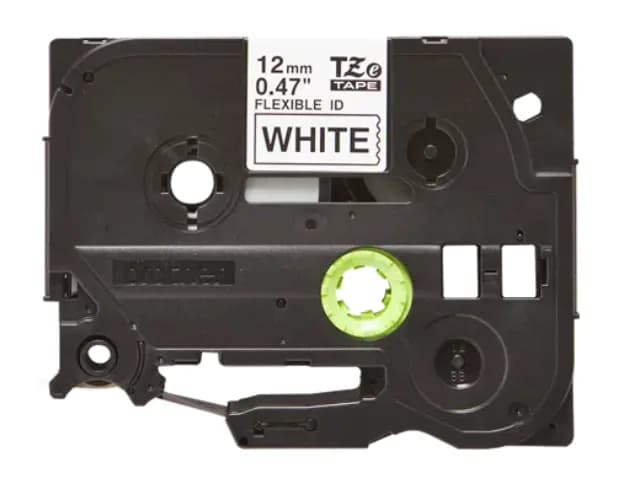 Banda laminata Original Brother Black on White, TZEFX231, pentru E105|E110|H100|H101|H105|H110|H111|P300|128|200|1000|1010|1090|1100|1120|1130|1160|1170|1180|1190|1200|1230|1280|1290|6100|7100|ST1150, 12mm, incl.TV 0 RON, "TZEFX231"
