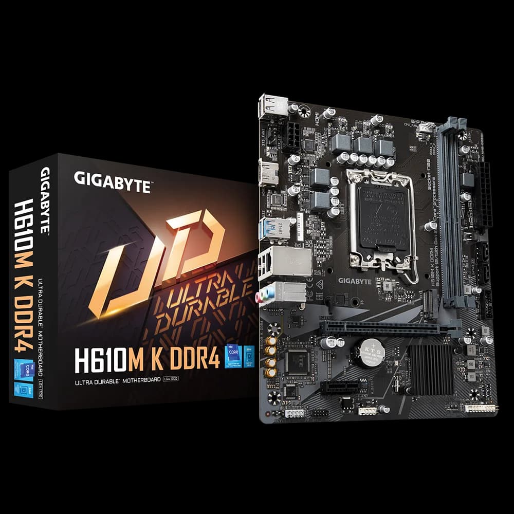 Placa de baza Gigabyte H610M K, Socket 1700, DDR4, Micro-ATX