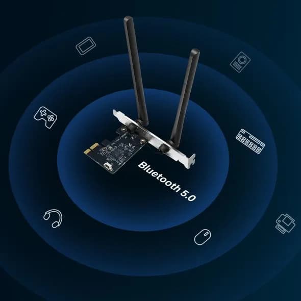 PCIe Adapter TP-LINK AC1200 Wi-Fi Bluetooth PCIe Adapter, Dual-band, WI-FI — miniatură
