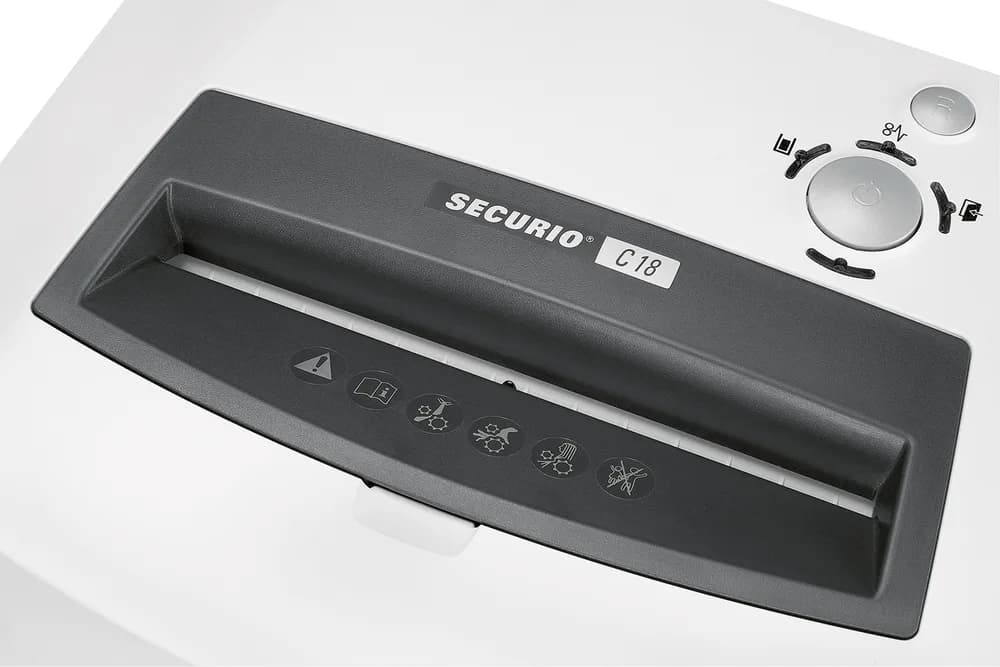 Distrugator documente manual HSM Securio C18, 8-9 coli, cross cut (3.9 x 30mm), securitate 4 "H-1913121" — miniatură