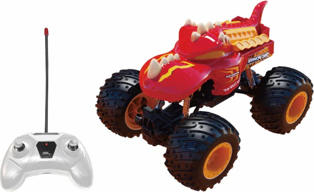 MASINUTA CU TELECOMANDA TIP CAMION BEAST RUNNERS, SCARA 1/24, 21CM, DIVERSE CULORI- ROSU, MOV, ALBASTRU SI ROZ