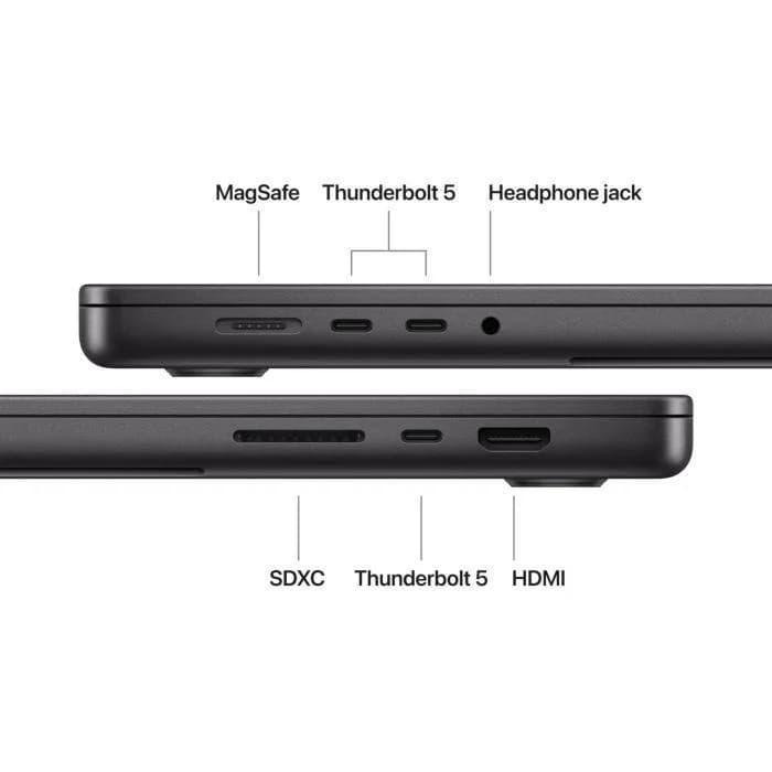 MacBook Pro 16.2"/Apple M5 Max (CPU 18-core, GPU 32-core, Neural Engine 16-core)/36GB/2TB - Space Black - INT KB (No Adapter) - 2026 — miniatură