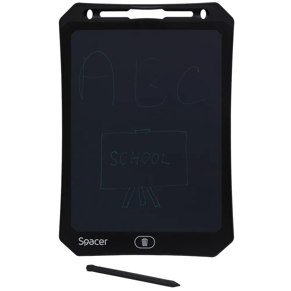 TABLETA LED SPACER pentru scris si desenat, interactiva, e-learning, 10 display, black, baterie CR2025 "SPTB-LED-10" — miniatură