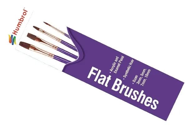 Accesoriu imprimantă 3D Humbrol AG4305 Brush Pack – Size (3/5/7/10) Flat — miniatură