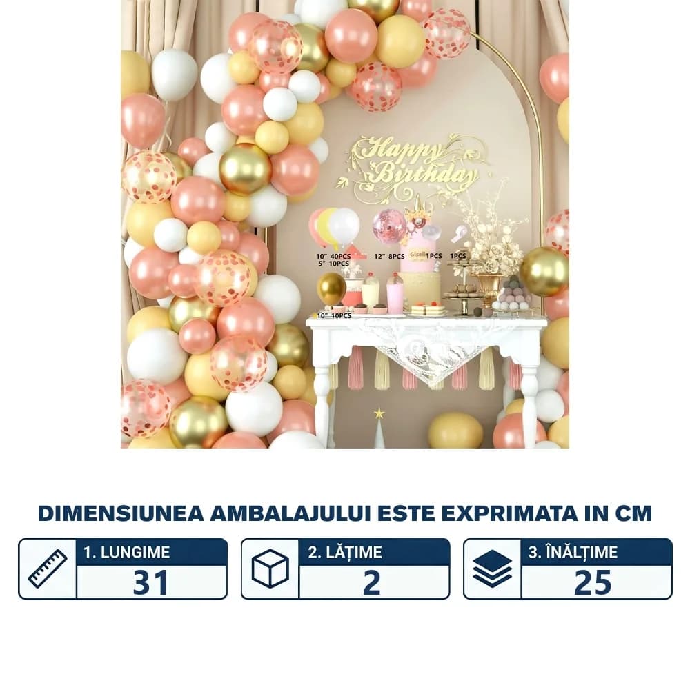 Set baloane pentru arcada, 70 buc — miniatură